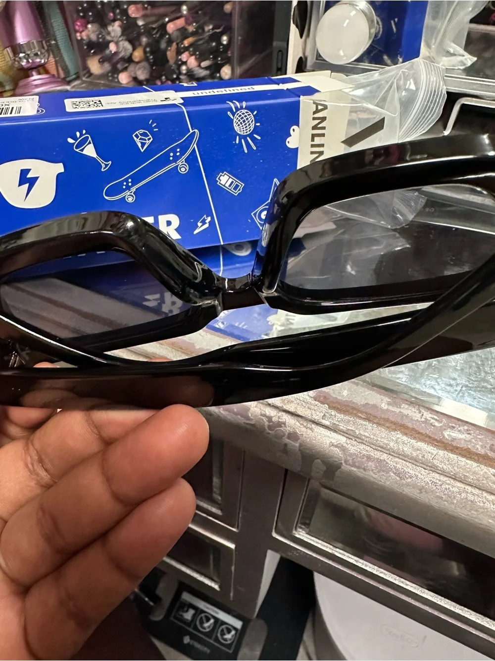 Black VR Glasses Safety Shields - Unbranded